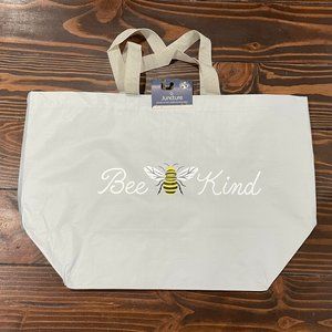 5/$20 NEW Large Bee Kind Gray Reusable Shopping Bag-Tote Bag